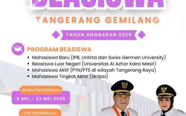 Tata Cara dan Link Pendaftaran Beasiswa Tangerang Gemilang Lengkap