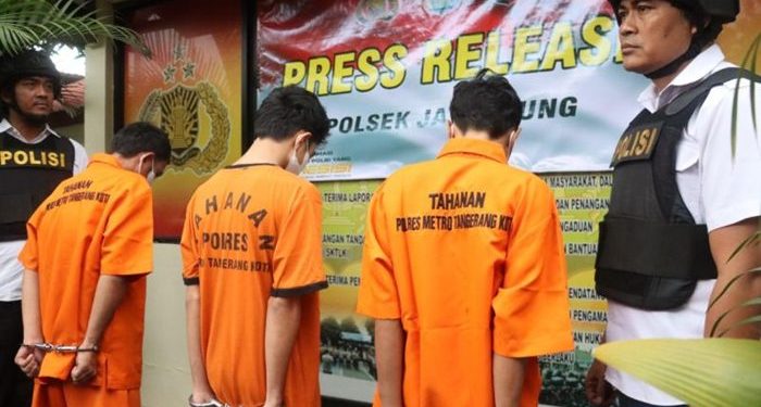 Enam Pelaku Curanmor Jaringan Banten Ditangkap oleh Polsek Jatiuwung