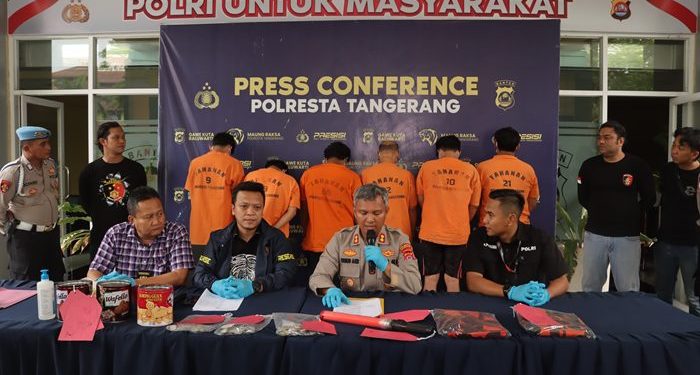 Polresta Tangerang Tindak Tegas Premanisme, 7 Oknum Ormas Pemalak Supir Diringkus