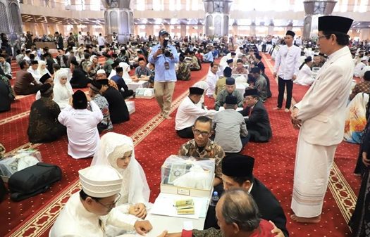 Kolaborasi Kemenag dan NU Adakan Nikah Massal di Masjid Istiqlal