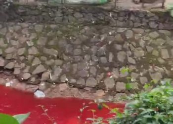 Kali Rawa Buntu Tangsel Tercemar, Warna Merah Diduga dari Pewarna Makanan