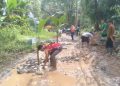Warga Lebak Tanam Pohon Pisang sebagai Protes atas Jalan Rusak Selama 20 Tahun